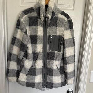 Plaid Sherpa Fleece Jacket